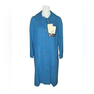 Harris Tweed vintage 100% pure Scottish wool plaid coat size 20.5